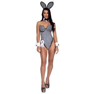 NEW Playboy Rhinestone Bunny Costume SZ XS Halloween Role Play Retails $200